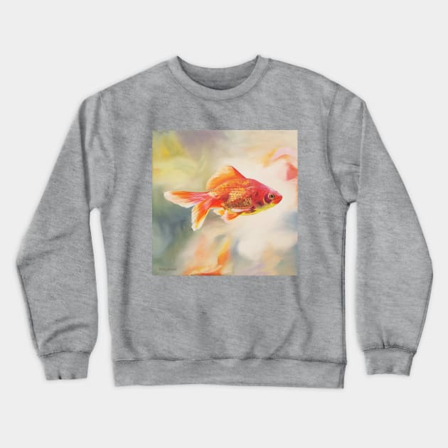 Goldfish painting Crewneck Sweatshirt by EmilyBickell